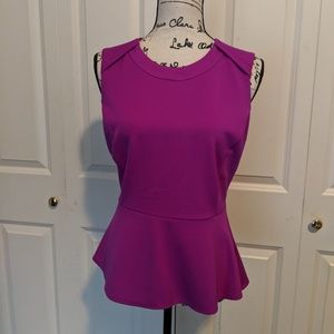 Bright Fuchsia Tank, Fit & Flare with Open Back